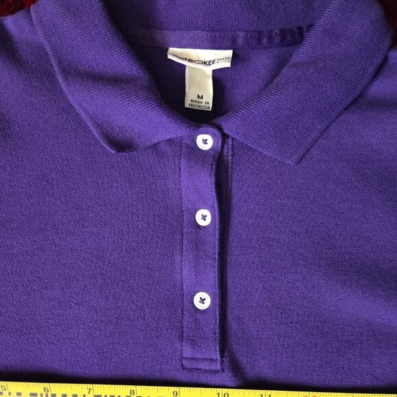 Purple button down short sleeve polo shirt - Picture 5 of 6